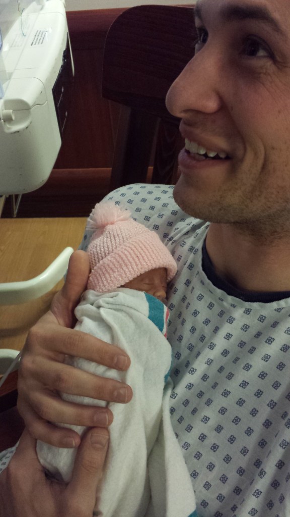 Michaela found a hat that fits her.