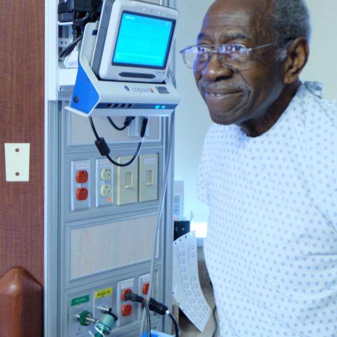M&M's great-grandpa looking over both babies